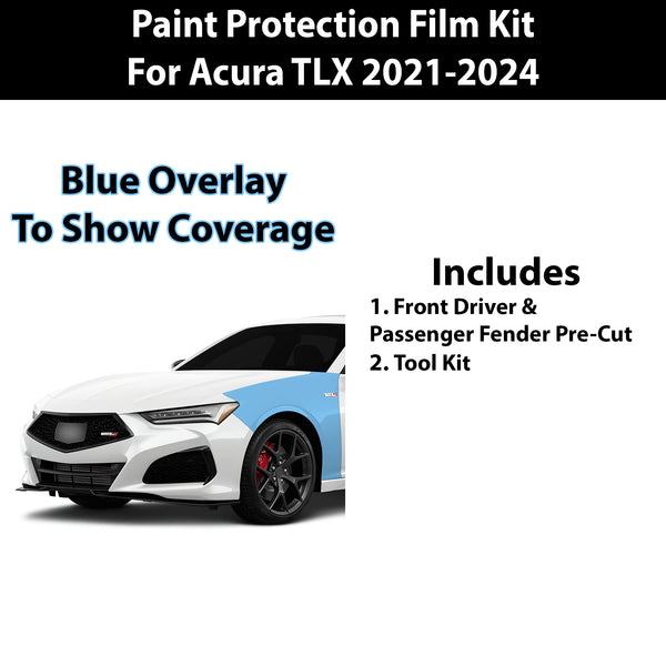 Fits Acura TLX 2021 - 2024 Precut Premium Paint Protection Film Clear Bra PPF Decal Film Kit Cover - Bogar Tech Designs