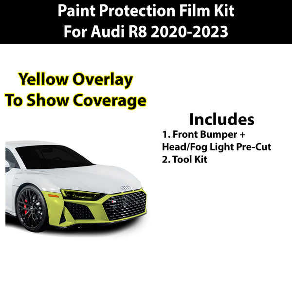 Fits Audi R8 2020 - 2023 Precut Premium Paint Protection Film Clear Bra PPF Decal Film Kit Cover - Bogar Tech Designs