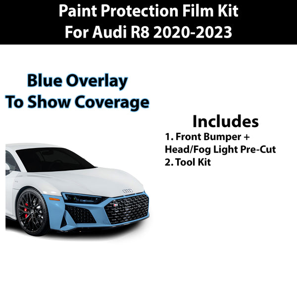 Fits Audi R8 2020 - 2023 Precut Premium Paint Protection Film Clear Bra PPF Decal Film Kit Cover - Bogar Tech Designs