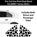 Fits BMW 7 Series 2023+ Animal Leopard Cheetah Cow Window Vinyl Decal Stickers - Bogar Tech Designs