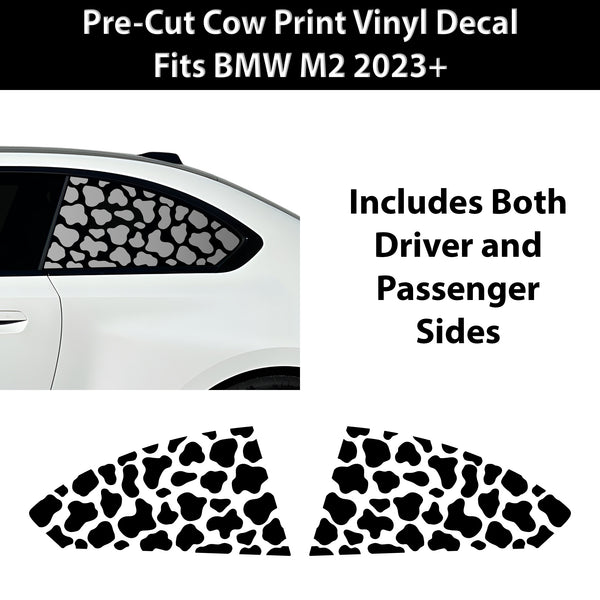Fits BMW M2 2023+ Animal Leopard Cheetah Cow Window Vinyl Decal Stickers - Bogar Tech Designs