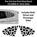 Fits BMW X1 2016 - 2022 Animal Leopard Cheetah Cow Window Vinyl Decal Stickers - Bogar Tech Designs