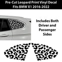 Fits BMW X1 2016 - 2022 Animal Leopard Cheetah Cow Window Vinyl Decal Stickers - Bogar Tech Designs
