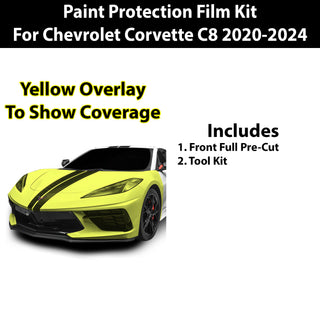 Precut Paint Protection Film Clear Bra PPF Decal Film Kit Cover Fits Chevrolet Corvette C8 2020 2021 2022 2023 2024