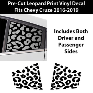 Animal Leopard Cheetah Cow Window Vinyl Decal Stickers Fits Chevrolet Cruze 2016 - 2019 - Bogar Tech Designs