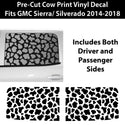 Animal Leopard Cheetah Cow Window Vinyl Decal Stickers Fits Chevy Silverado & GMC Sierra 1500 2014 - 2018 - Bogar Tech Designs