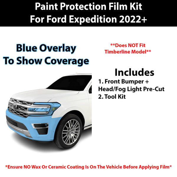 Precut Premium Paint Protection Film Clear Bra PPF Decal Film Kit Cover Fits Ford Expedition 2022 - 2024 - Bogar Tech Designs