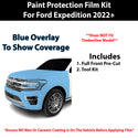 Precut Premium Paint Protection Film Clear Bra PPF Decal Film Kit Cover Fits Ford Expedition 2022 - 2024 - Bogar Tech Designs