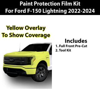 Precut Paint Protection Film Clear Bra PPF Decal Film Kit Cover Fits Ford F150 Lightning 2022-2024