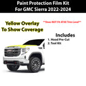 Fits GMC Sierra 2022+ Precut Premium Paint Protection Film Clear Bra PPF Decal Film Kit Cover - Bogar Tech Designs