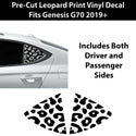 Fits Genesis G70 2019+ Animal Leopard Cheetah Cow Window Vinyl Decal Stickers - Bogar Tech Designs
