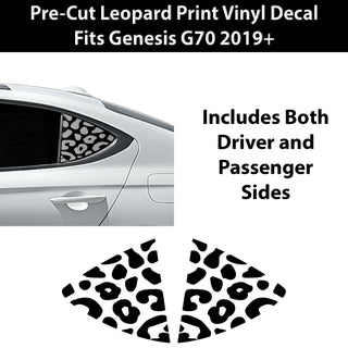 Fits Genesis G70 2019+ Animal Leopard Cheetah Cow Window Vinyl Decal Stickers - Bogar Tech Designs