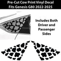 Animal Leopard Cheetah Cow Window Vinyl Decal Stickers Fits Genesis G80 2022 - 2025 - Bogar Tech Designs
