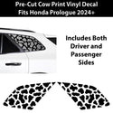Fits Honda Prologue 2024+ Animal Leopard Cheetah Cow Window Vinyl Decal Stickers - Bogar Tech Designs