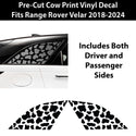 Animal Leopard Cheetah Cow Window Vinyl Decal Stickers Fits Land Rover Range Rover Velar 2018+ - Bogar Tech Designs