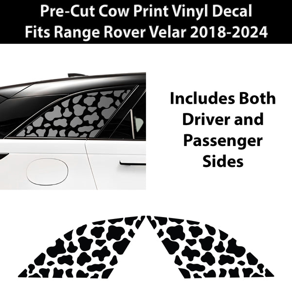 Animal Leopard Cheetah Cow Window Vinyl Decal Stickers Fits Land Rover Range Rover Velar 2018+ - Bogar Tech Designs