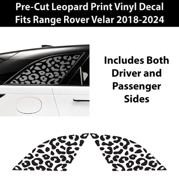 Animal Leopard Cheetah Cow Window Vinyl Decal Stickers Fits Land Rover Range Rover Velar 2018+ - Bogar Tech Designs