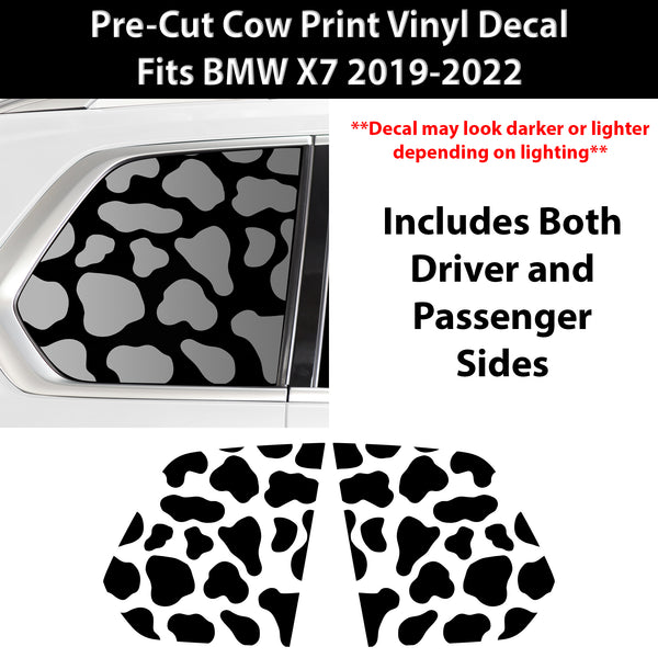 Animal Leopard Cheetah Cow Window Vinyl Decal Stickers Fits BMW X7 2019 - 2022 - Bogar Tech Designs