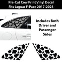Animal Leopard Cheetah Cow Quarter Window Vinyl Decal Stickers Fits Jaguar F - Pace 2017 - 2024 - Bogar Tech Designs