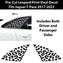 Animal Leopard Cheetah Cow Quarter Window Vinyl Decal Stickers Fits Jaguar F - Pace 2017 - 2024 - Bogar Tech Designs