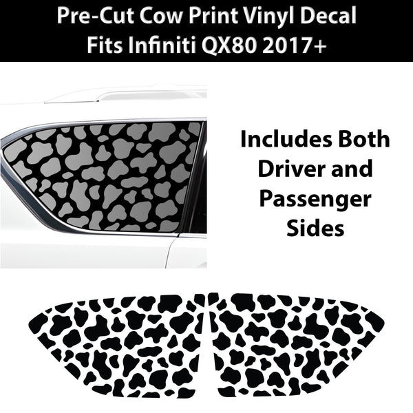 Animal Leopard Cheetah Cow Window Vinyl Decal Stickers Fits Infiniti QX80 2017+ - Bogar Tech Designs