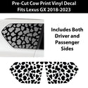 Animal Leopard Cheetah Cow Window Vinyl Decal Stickers Fits Lexus GX 2018 - 2023 - Bogar Tech Designs