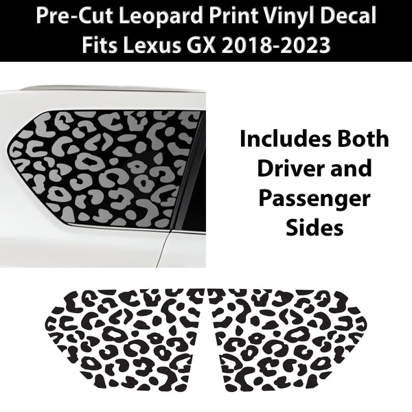Animal Leopard Cheetah Cow Window Vinyl Decal Stickers Fits Lexus GX 2018 - 2023 - Bogar Tech Designs