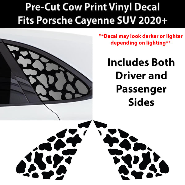 Animal Leopard Cheetah Cow Window Vinyl Decal Stickers Fits Porsche Cayenne 2020+ - Bogar Tech Designs