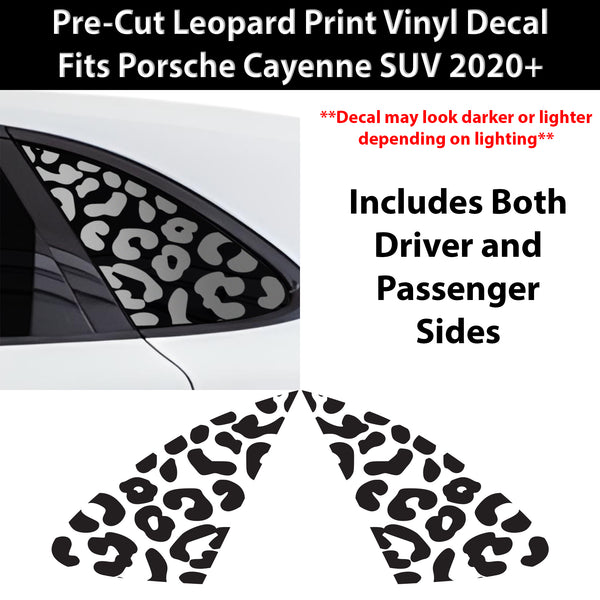 Animal Leopard Cheetah Cow Window Vinyl Decal Stickers Fits Porsche Cayenne 2020+ - Bogar Tech Designs
