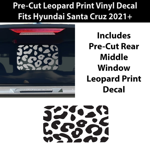 Animal Leopard Cheetah Cow Window Vinyl Decal Stickers Fits Hyundai Santa Cruz 2022+ - Bogar Tech Designs