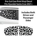 Animal Leopard Cheetah Cow Window Vinyl Decal Stickers Fits Hyundai Santa Cruz 2022+ - Bogar Tech Designs