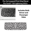 Animal Leopard Cow Window Vinyl Decal Stickers Fits Ford F - 150 F150 Lightning 2022+ - Bogar Tech Designs