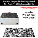Animal Leopard Cow Window Vinyl Decal Stickers Fits Ford F - 150 F150 Lightning 2022+ - Bogar Tech Designs