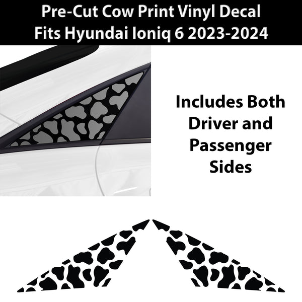 Animal Leopard Cheetah Cow Window Vinyl Decal Stickers Fits Hyundai Ioniq 6 2023+ - Bogar Tech Designs