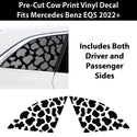 Animal Leopard Cheetah Cow Quarter Window Vinyl Decal Stickers Fits Mercedes Benz EQS 2022+ - Bogar Tech Designs