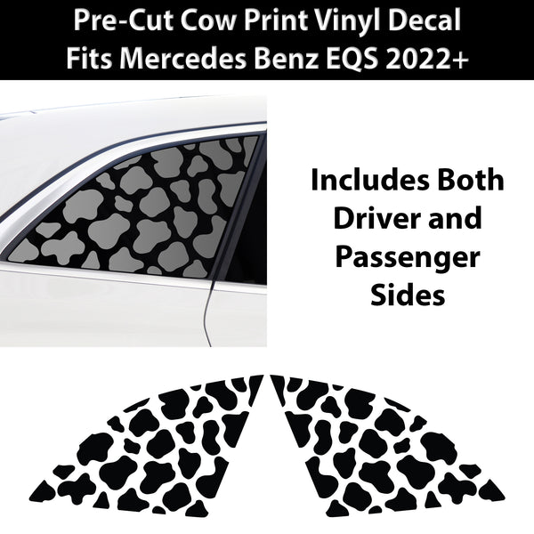 Animal Leopard Cheetah Cow Quarter Window Vinyl Decal Stickers Fits Mercedes Benz EQS 2022+ - Bogar Tech Designs