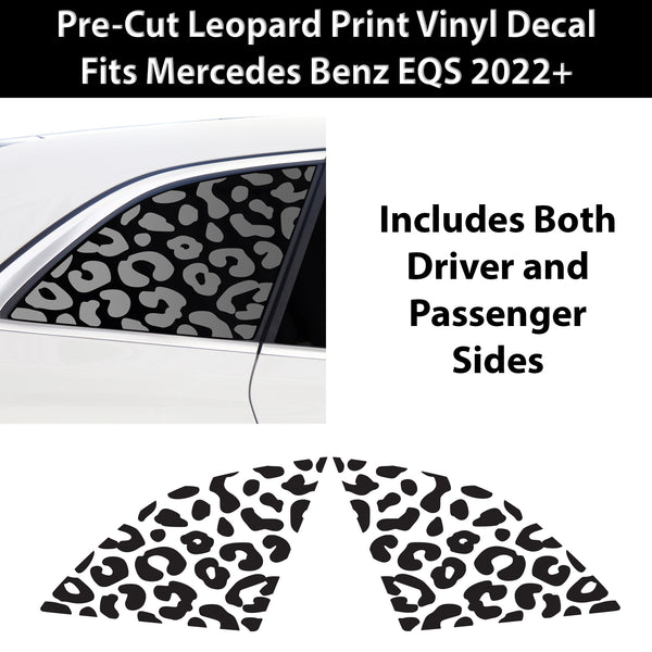 Animal Leopard Cheetah Cow Quarter Window Vinyl Decal Stickers Fits Mercedes Benz EQS 2022+ - Bogar Tech Designs