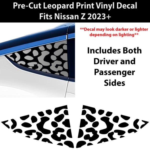Animal Leopard Cheetah Cow Window Vinyl Decal Stickers Fits Nissan Z 2023+ - Bogar Tech Designs