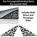 Fits Lucid Air 2023+ Animal Leopard Cheetah Cow Window Vinyl Decal Stickers - Bogar Tech Designs