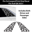Animal Leopard Cheetah Cow Window Vinyl Decal Stickers Fits Audi Q8 2023+ - Bogar Tech Designs