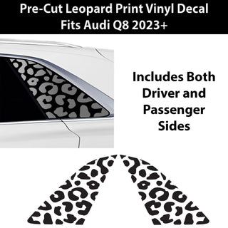 Animal Leopard Cheetah Cow Window Vinyl Decal Stickers Fits Audi Q8 2023+ - Bogar Tech Designs