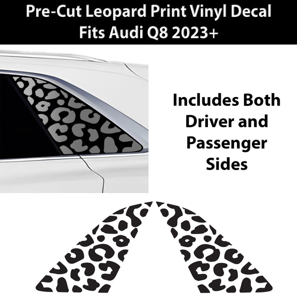 Animal Leopard Cheetah Cow Window Vinyl Decal Stickers Fits Audi Q8 2023+ - Bogar Tech Designs