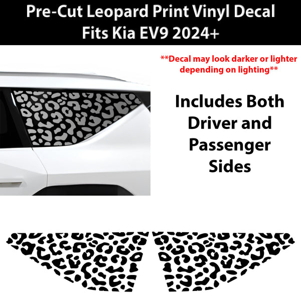 Fits KIA EV9 2024+ Animal Leopard Cheetah Cow Window Vinyl Decal Stickers - Bogar Tech Designs