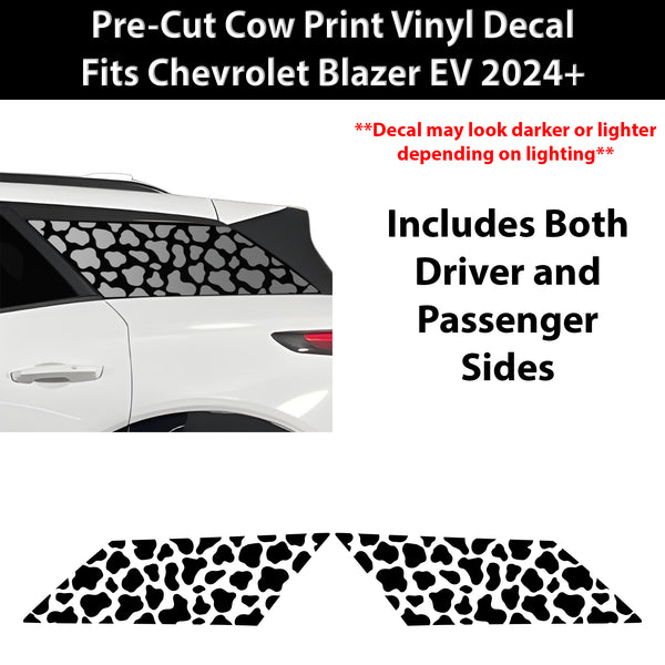 Fits Chevrolet Blazer EV 2024+ Animal Leopard Cheetah Cow Window Vinyl Decal Stickers - Bogar Tech Designs