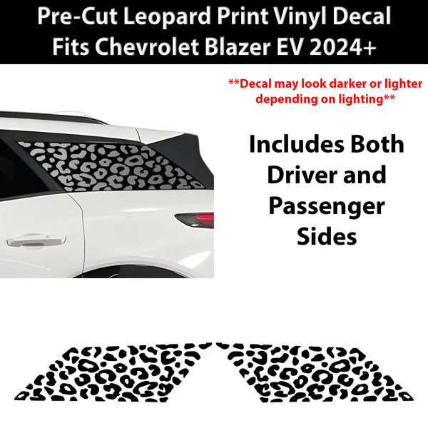 Fits Chevrolet Blazer EV 2024+ Animal Leopard Cheetah Cow Window Vinyl Decal Stickers - Bogar Tech Designs