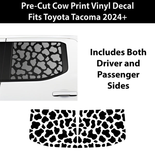 Fits Toyota Tacoma 2024+ Animal Leopard Cheetah Cow Window Vinyl Decal Stickers - Bogar Tech Designs