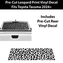 Fits Toyota Tacoma 2024+ Animal Leopard Cow Print Rear Window Windshield Vinyl Decal Stickers - Bogar Tech Designs