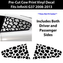Animal Leopard Cheetah Cow Window Vinyl Decal Stickers Fits Infiniti G37 2008 - 2013 - Bogar Tech Designs