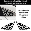 Animal Leopard Cheetah Cow Window Vinyl Decal Stickers Fits Infiniti QX55 2022 - 2024 - Bogar Tech Designs