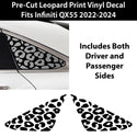 Animal Leopard Cheetah Cow Window Vinyl Decal Stickers Fits Infiniti QX55 2022 - 2024 - Bogar Tech Designs
